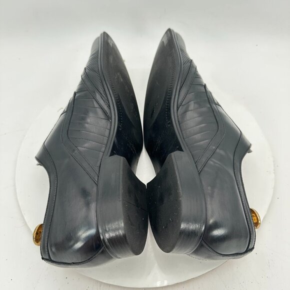 Dolce & Gabbana Men Size 8 Black Genuine Leather Lace Up Derby Dress Shoes main image 5